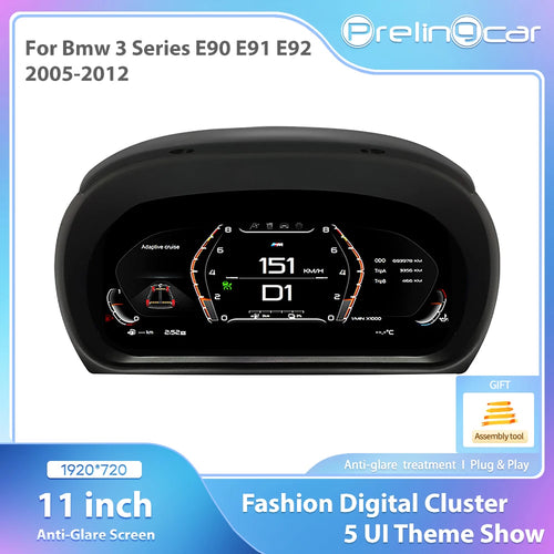 The Final Interface | 1920×720 Android Auto LCD Dashboard for BMW 3-Series E90 E91 E92 (2005–2012)