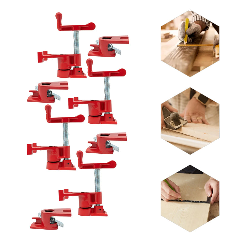 4 Pack 3/4" Wood Gluing Pipe Clamp Set Heavy Duty PRO Cast Iron Quick Release Bar Clamps Kit with Wide Base for Woodworking