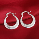 925 Sterling Silber Wunderschöne Kreativität Halbmond Ohrringe für Frauen Mode Party Hochzeit Accessoires Schmuck Weihnachtsgeschenke