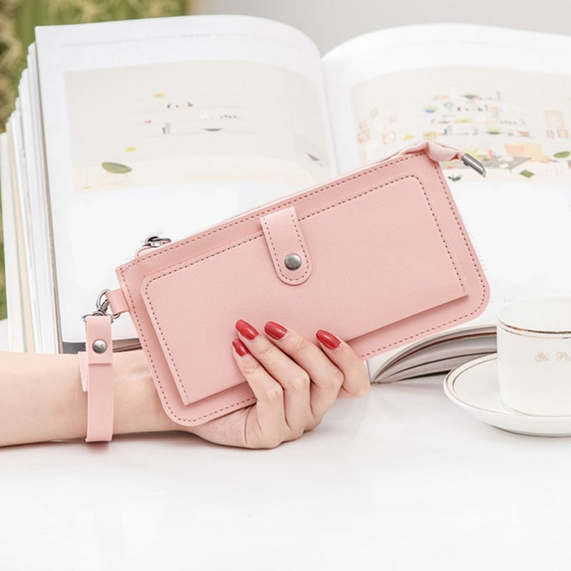 New Fashion Pu Leather Women Wallet Clutch Women&