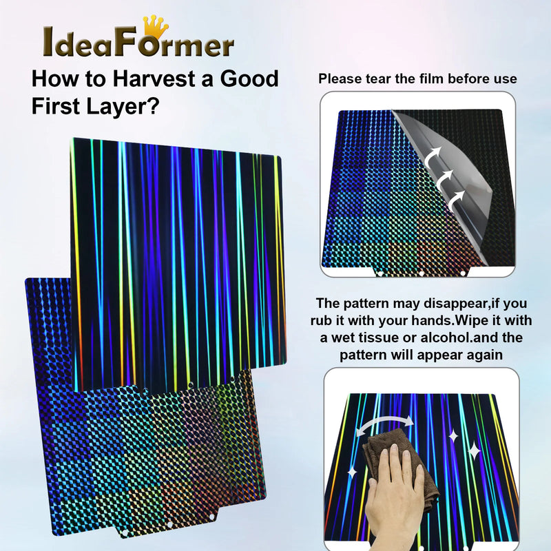 H1H Phantom H1H Light Beam Sheet Build Plate Flexible Removable Heated Bed for FLASHFORGE Adventurer 5M/Adventurer 5M Pro 235mm