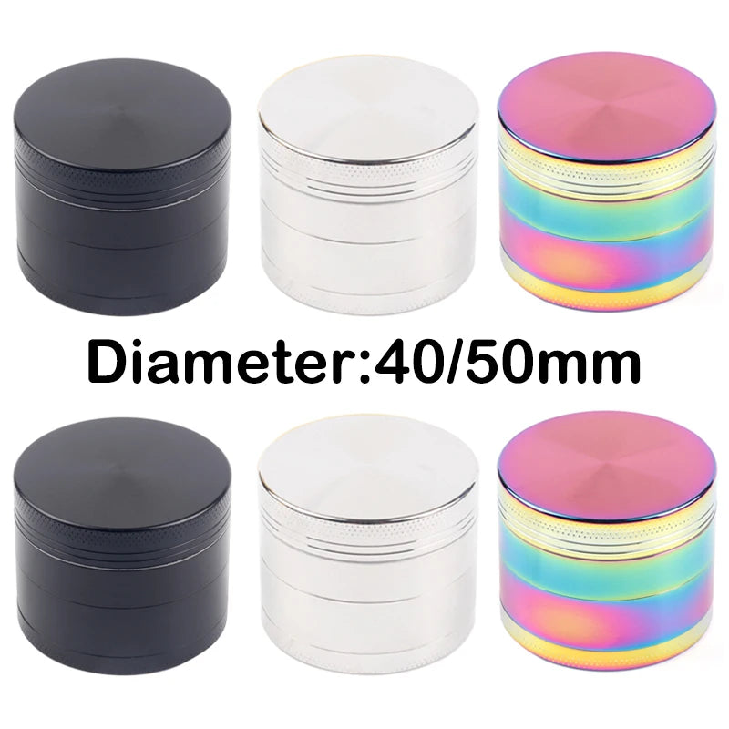 Zinc Alloy Smoke Tobacco Herb Grinder 4 Layer Kitchen Accessories Mini Cute Cigar Processing Shredder 40 50MM