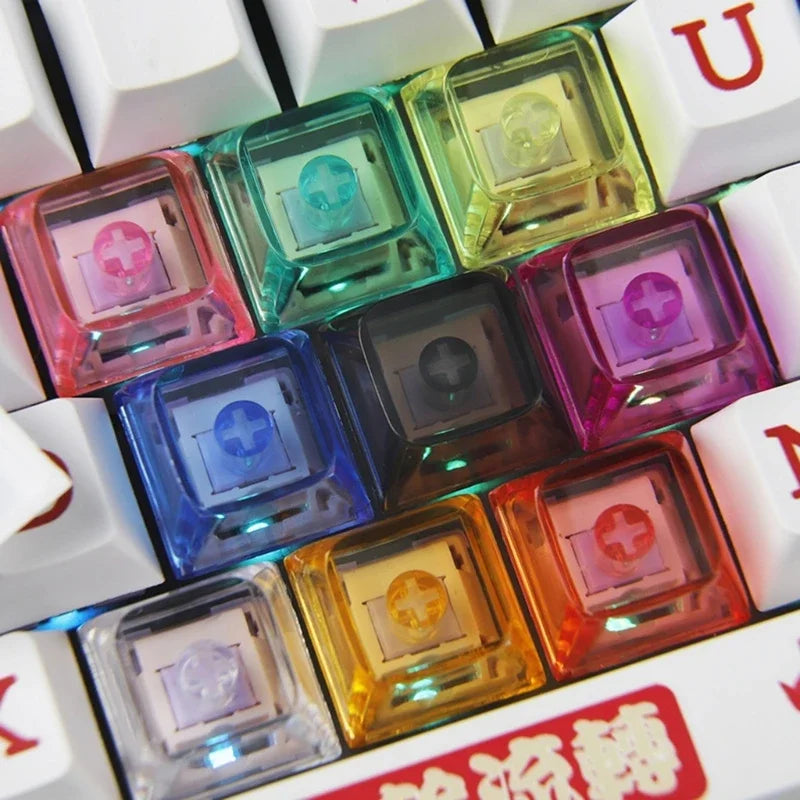 High Transparency Backlit Keycap XDA2 Height 9.3mm Transparent Ball Cap Keycaps Multi-Color for Mechanical Keyboard