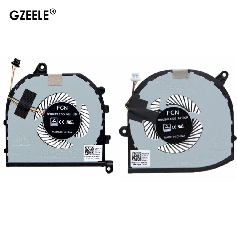 New laptop CPU GPU Cooling fan for Dell Precision 5530 M5530 XPS 15 9570 0MV340 XPS15 7590 XPS 15 7590 M5540 008YY9 0TK9J1