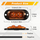 4pcs Sphere Lens Amber LED Side Marker Light Position Turn Signal Lamp Indicator Warning Trailer Truck Pickup Accessorie 12V 24V
