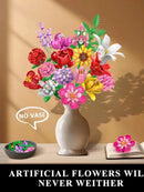 Flower Bouquet Building Set-Botanical Toy Rose Sunflower Home Plant Decor 18 Flowers Models Birthday Gift for Adult Women Kids8+