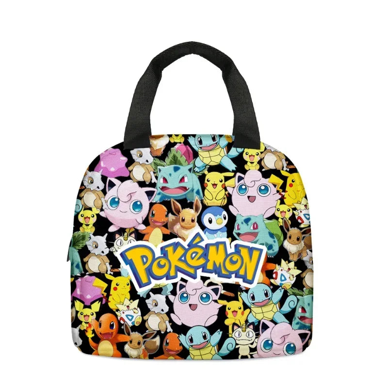 HOT Pokemon Kawaii Pikachu Student Anime Portable Lunch Box Cute Pokemon Series Children School Camping Lunch Bag Convenient