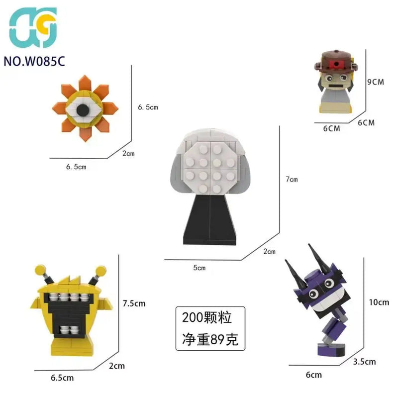 Sprunki Blocks Toys Sprunki Incredibox Building Blocks Model Children's Educational Oren Wenda Building Block Toys for Kids Gift