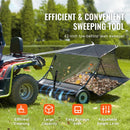 SucceBuy 42-inch Lawn Sweeper Tow Behind 12 cu.ft.Heavy Duty Leaf Grass Collector Adjustable Height for Picking Up Debris Grass