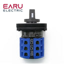 LW26-20 Electric 2/3/4/6/7 Position Silver Contact 20A 660V 3 Poles Control Universal Rotary Changeover Cam Switch LW28-20