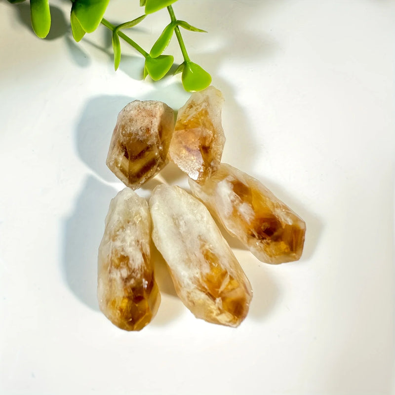 Vibrant Unpolished Natural Citrine Gemstones - Coarse & Loose for Unique Interior Decoration - Aesthetic Decor Bundle