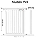 UBRAVOO Baby Gate for Doors and Stairs, Height 100 cm, Safety Pet Gate,  Automatic Closure, Triple Locking, JLB-MD01