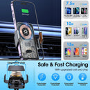 15W Car Wireless Charger Infrared Automatic Clamping Fast Charging Mount Stand Air Vent Phone Holder