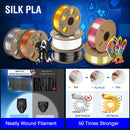 JAYO PLA PLA PLUS ABS PETG SILK Filament 1.75MM 10 Rolls / Set Refills Non-toxic PLA Meta 3D Printer Filament DIY Gift