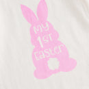 Adorable Baby Girl Easter Outfits with Bunny Print Short Sleeve Romper Tulle Skirt and Headband - 3 Piece Set for a Cute