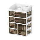 Large-capacity Desk Organizer Storage Box Dust-proof Clear Dormitory Drawer Display Rack Plastic Skin Care Products Shelf