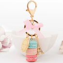 EASYA France Paris Cute Macaroon Effiel Tower Macarons Keychain Colorful Keyring Bag Pendant Car Charm Key Holder
