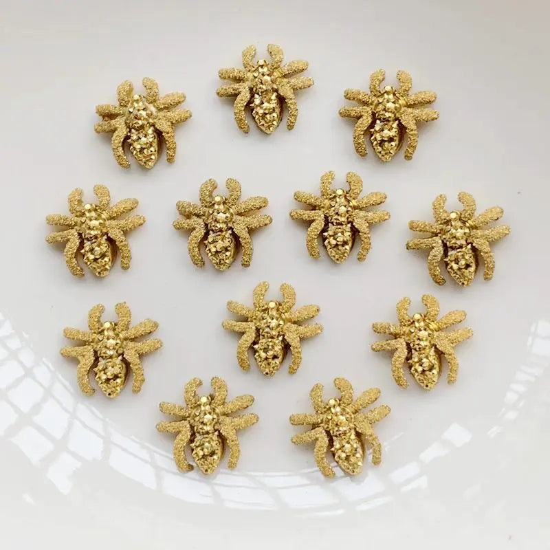 30PCS12MM Flat back resin popular fashion 3D spider scrapbook Halloween holiday party gift jewelry decorative crafts accessories