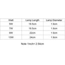 D0AD 5W 7W 9W 13W UVC Aquarium Algae Clean Light Submersible Lamp Waterproof Lighting for Pond Fish for Tank Sump