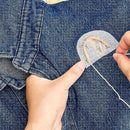2er-Pack wasserlöslicher Stick-Stabilisator-Aufkleber, Handstickerei-Hilfspapier für DIY kreatives Markieren und Reparieren von Kleidung