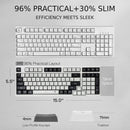 Redragon BK7114 Low-Profile 2.4G BT Kabellose Computer-Tastatur mit 98 Tasten, schlankem Office-PC, Scherenmechanismus, taktilem, leisem Tastenanschlag
