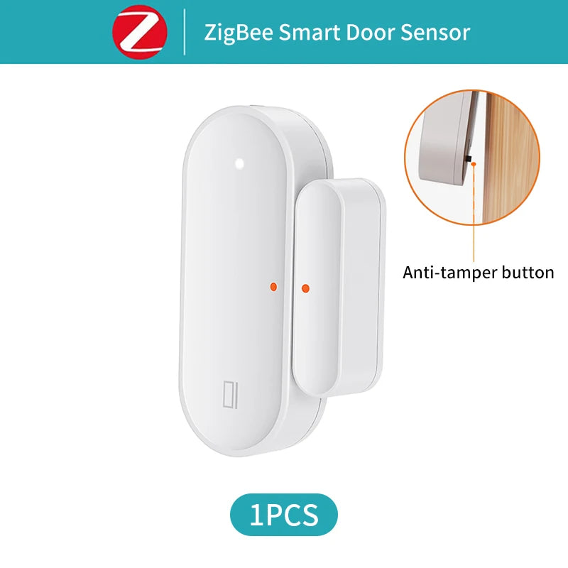 AVATTO Tuya ZigBee/WiFi Door Sensor Smart Door Open/Closed Wireless Detectors Window Sensor APP Works With Alexa Google Home