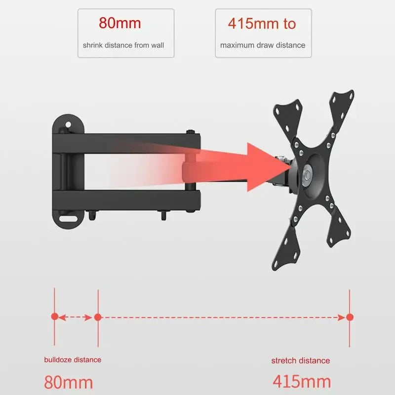 Universal Adjustable TV Wall Mount Bracket Universal Rotated Holder TV Mounts for 14 to 32 Inch LCD LED Monitor Flat Panel