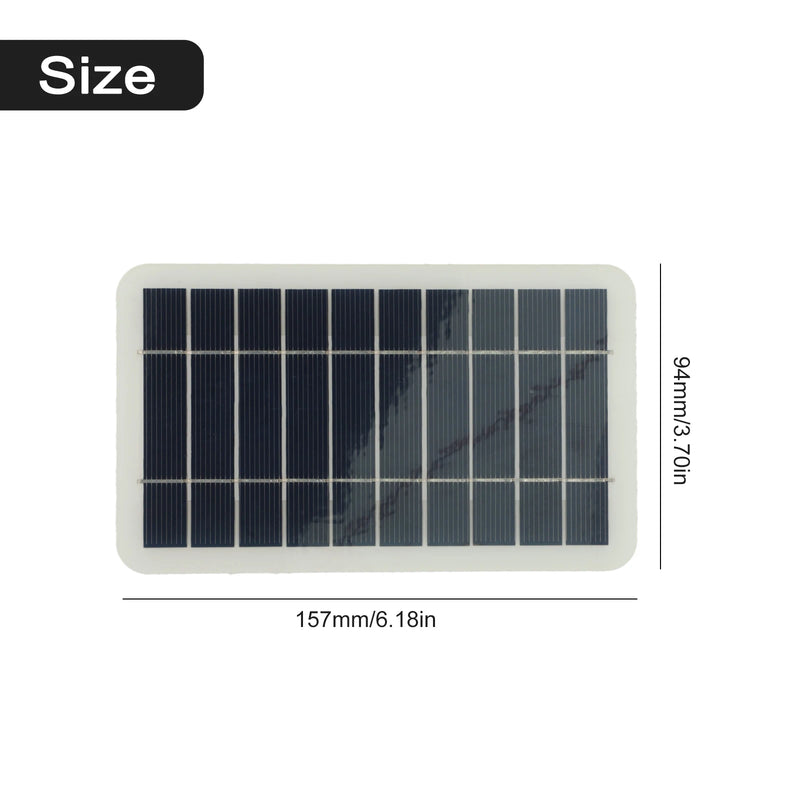 Portable Solar Panel 5V 5W Portable Solar Panel With USB Safe Charging Stabilizer Battery Charger For Outdoor Camping