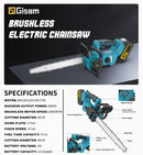 The Timberline Pro | 12-Inch Brushless Cordless Chainsaw for Makita 18V Battery