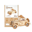 Robotime Rolife Vintage Auto Modell 3D Holzpuzzle Spielzeug für Kinder und Erwachsene TG504