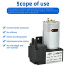 Small DC 12v/24v -81Kpa Electric Diaphragm Vacuum Pump Mini Vacuum Pump Suction Vacuum Pump VN-T1