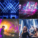 Yiflamefly 2Pcs 450W Moving Head Light RGBW DMX Stage Light DMX Controlled Sound Activated Play DJ Light For Wedding Party Music