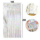 Foil Tassel Fringe Backdrop Curtains for Party Kids Adult Photo Booth Baby Shower Christmas Wedding Backdrop Party Supplies
