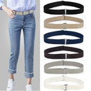 Adjustable Stretch Elastic Waist Band Invisible Belts Buckle-Free Belts for Women Men Jeans Pants Dress No Buckle Easy To Wear