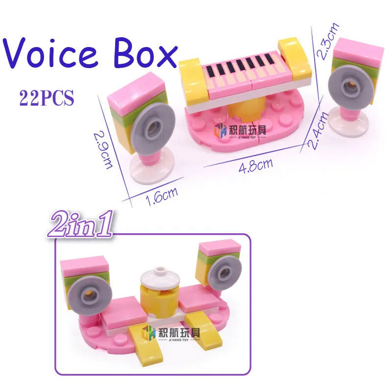 SLUBAN Girl Princess Royal Carriage Wagon Horse Racing Party Model Building Blocks Enlighten Action Figure Toys For Children