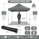 10x10 Pop up Canopy Tent with 4 Sidewalls Waterproof Commercial Heavy Duty Instant Tent for Parties, Wedding,with Roller Bag