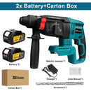 26mm Brushless Electric Hammer Drill Multifunctional Rotary Hammer Drill Cordless Impact Drill Tool For Makita 18V Battery Pin