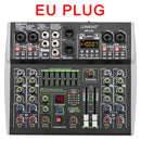 4/6 Channel Mixing Console 48V 99 DSP Effect Bluetooth Lomeho Audio DJ Mixer USB PC Play Record Podcast Sound Table AM-AX4