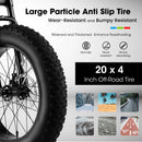 Ecarpat 20 Inch Kids' Bike, 4-Inch Wide Fat Tire Snow Mountain Bike, 7 Speed for Boys Girls Children Kids' Bicycles, Steel Frame