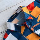 INCERUN Sommer Herren Strandhemd Geometrischer Druck Kurzarm Revers-Ausschnitt Knopf Freizeit Hawaii-Hemden Herren 2023 Streetwear S-5XL