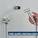 Black Single Cold Water Toilet Bidet Sprayer Faucet Bathroom Stainless Steel 304 Nickel Shower Bidet Wall Mounted Woman Cleaner