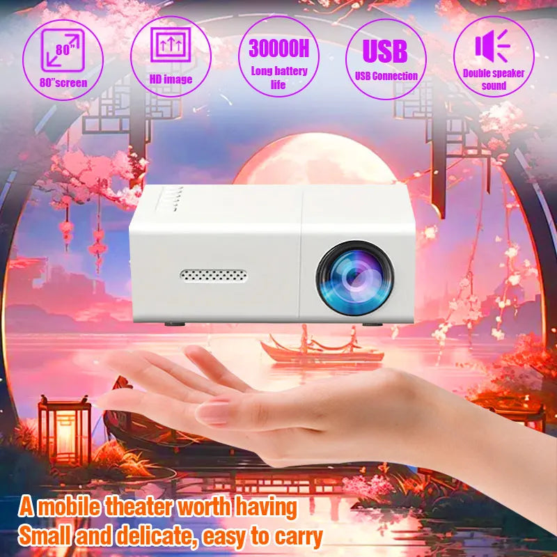 Halloween Mini Led Projector HD Hdmi Usb Audio Home Theater Media Player Beamer Christmas Gift Outdoor Travel Portable Projector