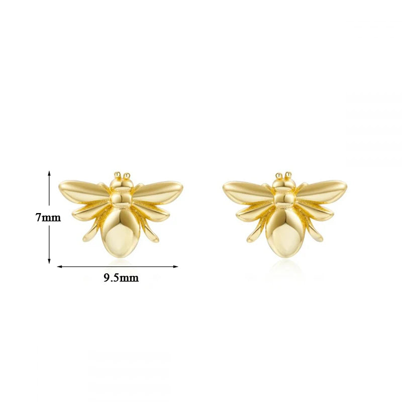 TIANDE Gold Color Animal Small Stud Earrings for Women Piercing Heart Butterfly Dangle Earrings 2022 Fashion Jewelry Wholesale