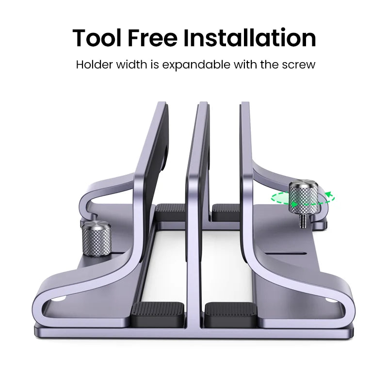 UGREEN Vertical Laptop Stand Holder For MacBook Air Pro Aluminum Foldable Notebook Stand Laptop Support MacBook Pro Tablet Stand