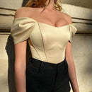 Summer new Elegant Satin Bow Tie Corset Top for Women Sleeveless Backless Cropped Tops T SHIRT Club Party Clothes Y2K Streetwear