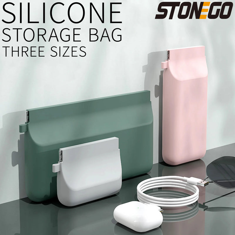 STONEGO 1PC Innovative Multi-functional Silicone Storage Bag Available in S M L Sizes To Enhance Your Organizational Lifestyle