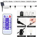 7-25M Festoon Solar LED Globe G40 String Light Fairy Outdoor For Christmas Party Garden Decor Garland Lamp Street Patio Backyard