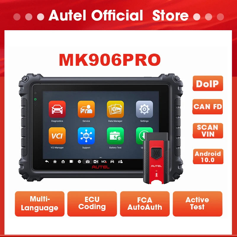 Autel MaxiCOM MK906PRO Diagnostic Tool Bluetooth Scanner Automotivo ECU Coding MK906 PRO Automotive Tools PK MS906BT MK906S PRO