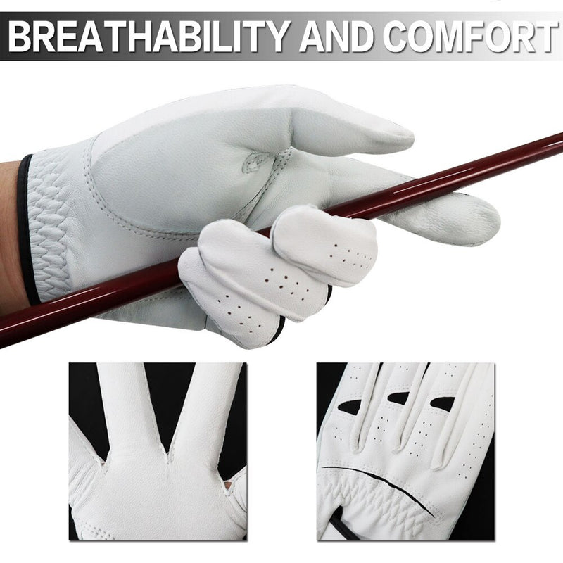 6 Pcs/3 Pair All Weather Grip Comfortable Golf Gloves Men Cabretta Leather Left Hand Right Hand S M ML L XL Drop Shipping
