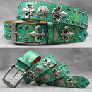Rivet PU  Leather men's belt Fashion alloy belts Buckle luxury brand jeans belts for men business belt female belt